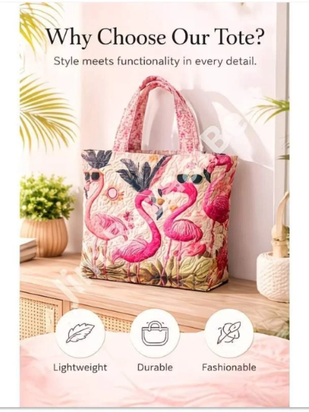 So Cute!!  Pink Flamingo Bag - Never Used